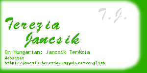 terezia jancsik business card