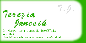 terezia jancsik business card